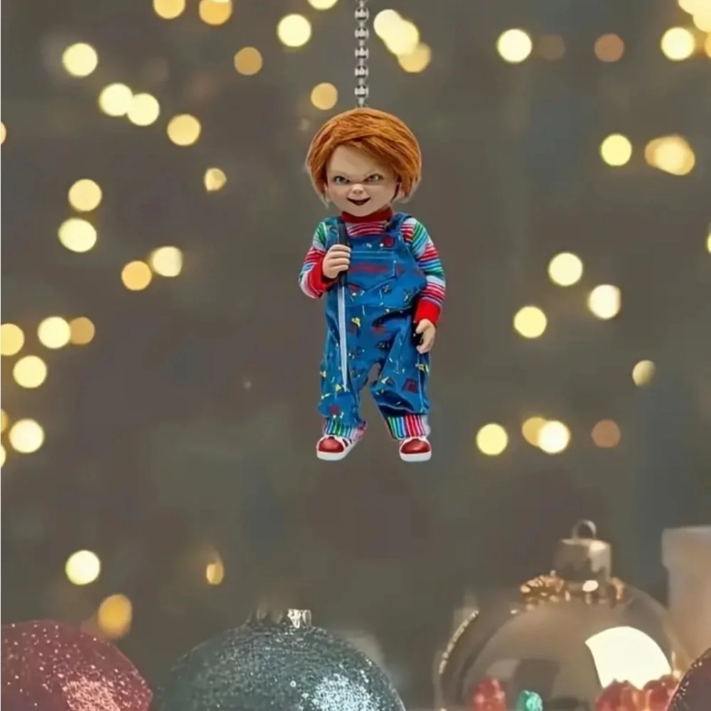 ❤️ Chucky Childs Play Acrylic Pendant - Stylish Car Charm & Festive Ornament
